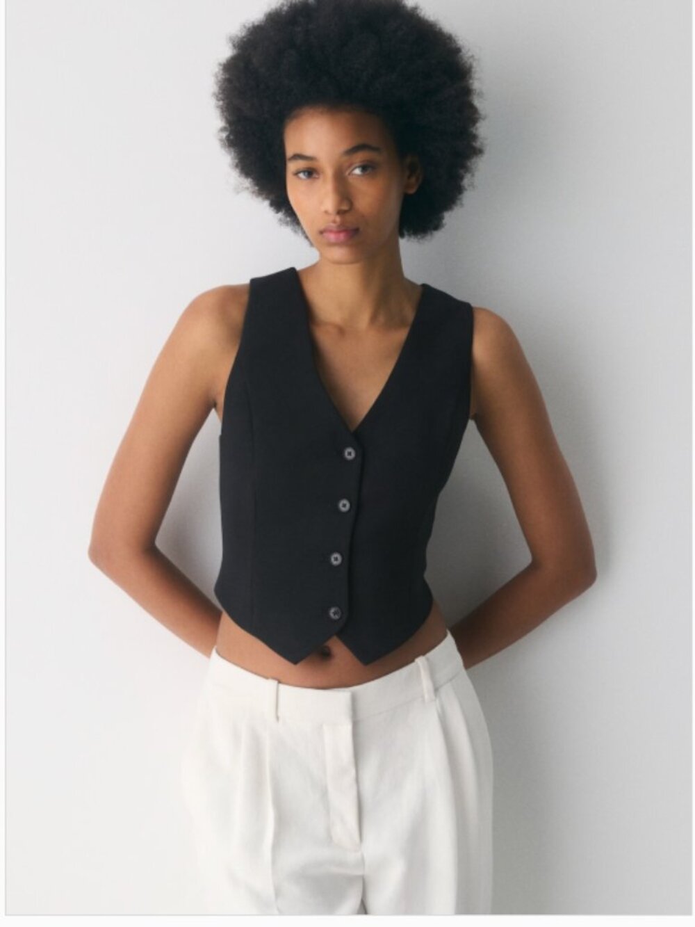 Aritzia Wilfred Black Tailored Vest Black 2